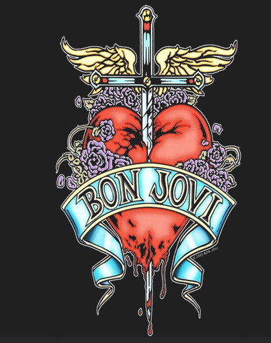Bon jovi dtf halftones iron - |,