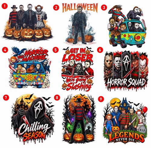 Halloween horror villains dtf - halloween,