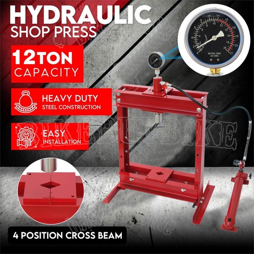 Hydraulic shop press with - 12,